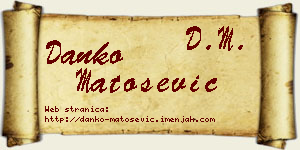 Danko Matošević vizit kartica